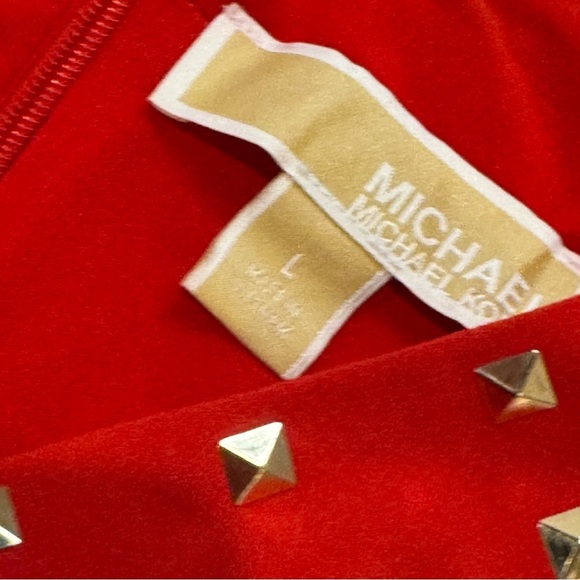 Michael Kors Red Studded Halter Top - Picture 5 of 6